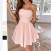Women's Clothing's Spring and Summer Elegant Temperament Style Famous Smooth Tube Top Dress