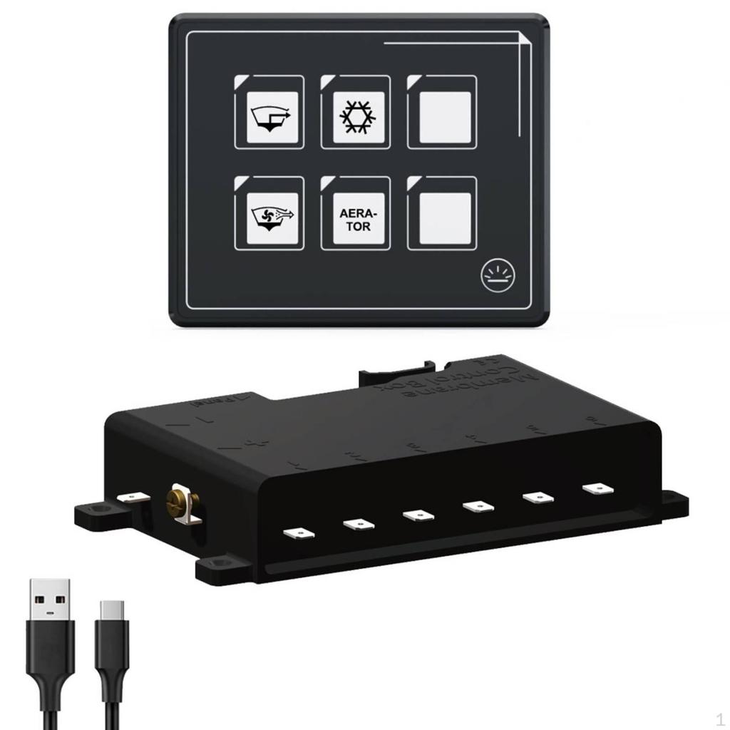6 Gang Switch Panel Bluetooth 6-Button LED Backlit for RV Owners
