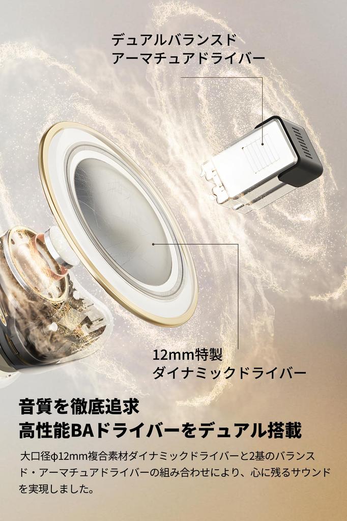 SOUNDPEATS H3 Wireless Earbuds [VGP2025 SUMMER Gold Award Winner] HiFi Sound Quality Dual BA + 12mm DD 3 Drivers 55dB Noise Cancellation Lossless/Hi-R