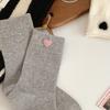 Ladies Spring and Autumn New All Match Pure Cotton Sweet Love Match Color Deodorant Antibacterial Yuezi Tube Socks