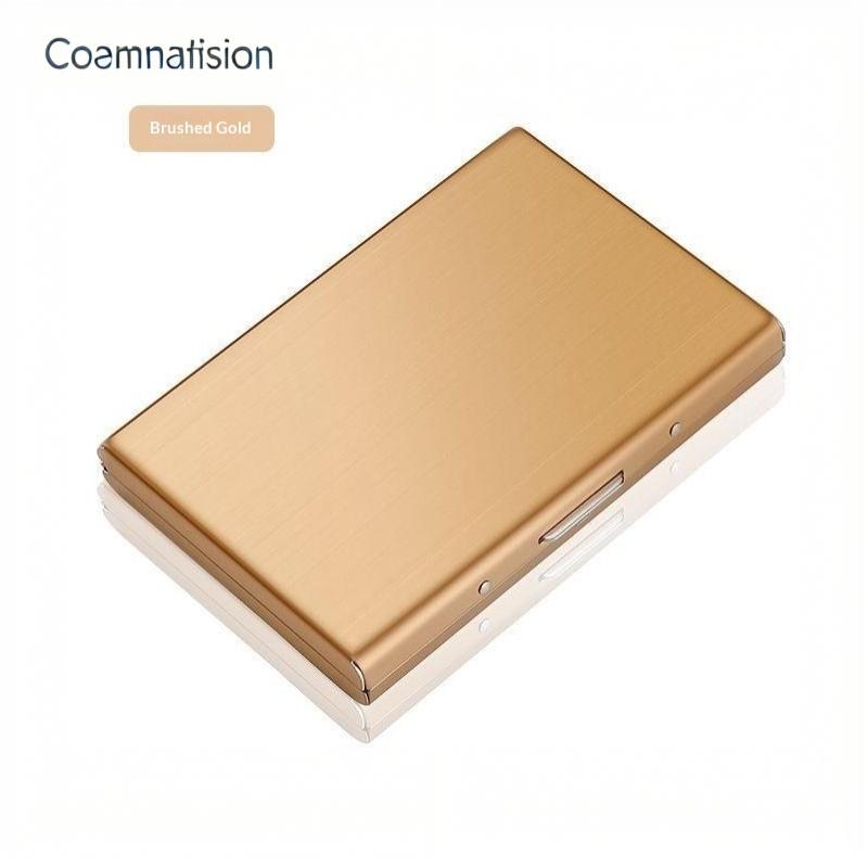 6/10 Slots Stainless Credit Card Holder Men Women Slim Anti Rfid Travel Id Debit Card Metal Case