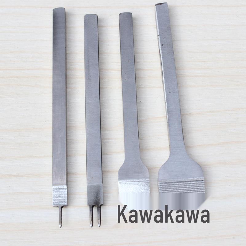 High-Grade Leather Carving & Hand Sewing Tools: White Steel Rhombus Awls & Flat Awls