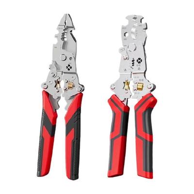 Heavy Duty 12 In 1 Collapsible Cable Stripper Tool With Nonslip Handle Wire Cutter For Professional Installations