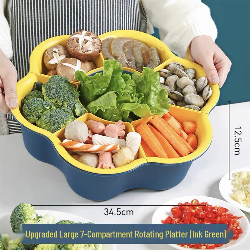 

Вращающаяся корзина для слива овощей и блюдо для хот-пота