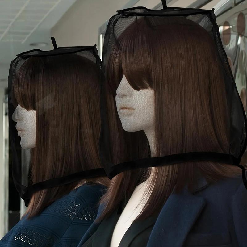 3 Stück Unisex Erwachsenen Perücke Staubbeutel Verstellbar mit Kordelzug Tragbarer Reiseorganizer zum Schutz der Perücke vor Schmutz Staub zum Verpacken