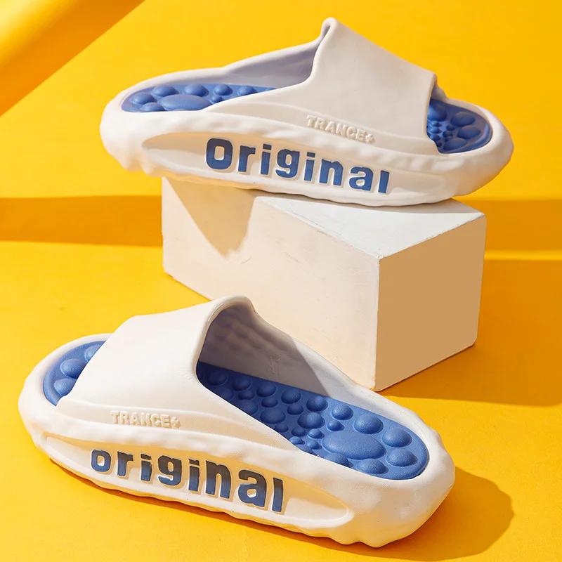 

Мужские тапочки, модные повседневные массажные тапочки, легкие тапочки из ЭВА с мягкой подошвой, удобные пляжные тапочки для мужчин, летние новые тапочки 40-41