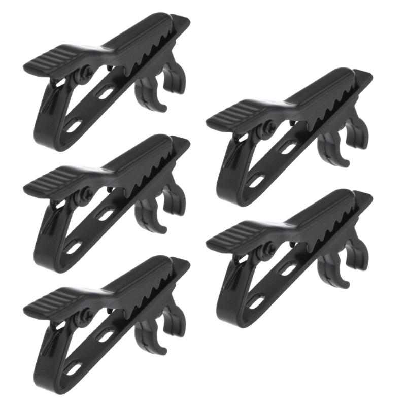 3/5/10Pcs Lavalier Microphone Clip Mic Lapel Collar Clamp Mount Microphone Accessories Kit for Video Conferences