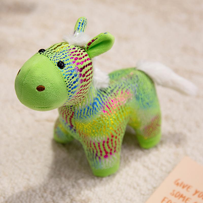 

Cartoon Colorful Pony Doll Plush Toy Pony Zodiac Horse Doll Children Companionship Soothing Doll 22cm（0.15kg） зелёный