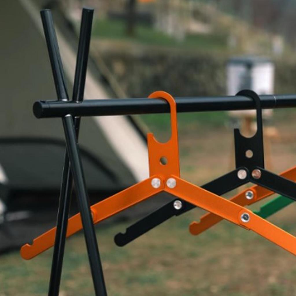Clothes Hanger Multifunctional Aluminium Alloy Foldable Clothes Drying Rack for Outdoor Camping Travel