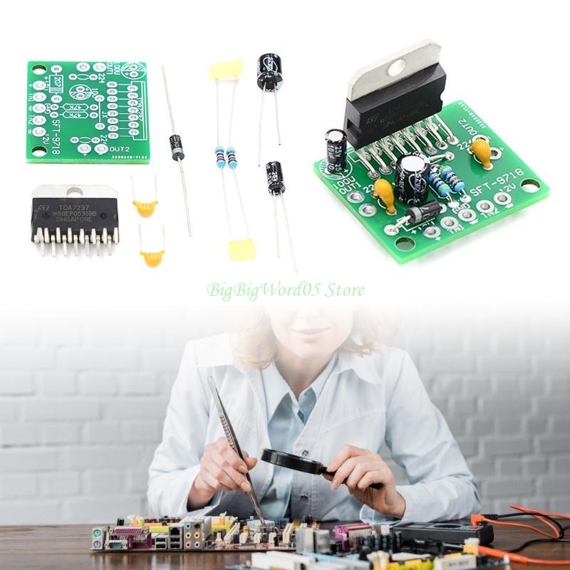 

24TE TDA7297 Power Amplifier Board Parts 12V Double Channel 15W+15W Electronic DIY CN