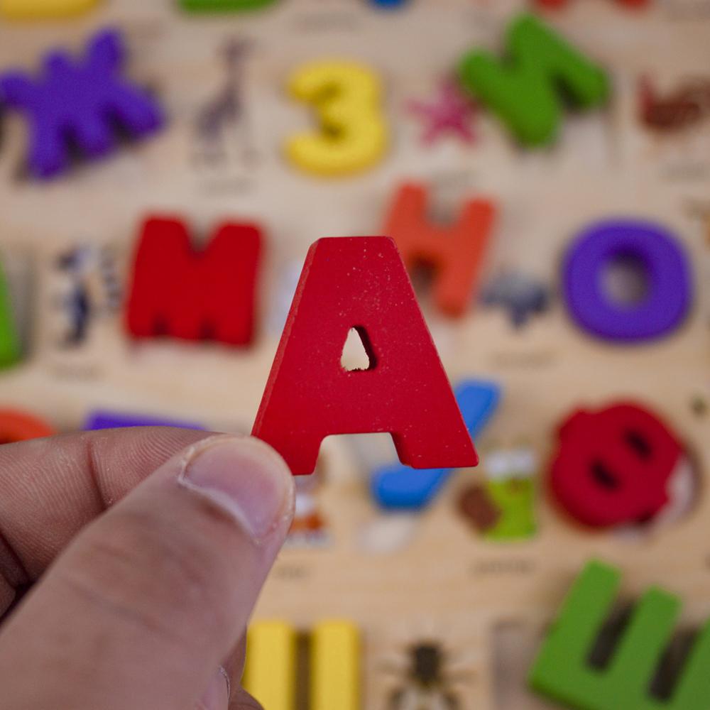 Kids Russian Alphabet Jigsaw Words Preschool Early Educational Learning Toy Puzzle Wooden Montessori Letters Board for Children