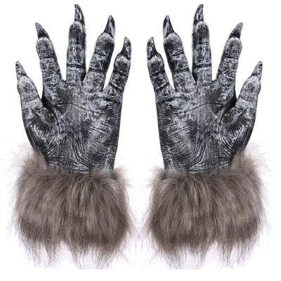 Creepy Wolf Gloves Werewolf Costume Gloves Nails Monster Hands Claw Accessories Carnival Cosplay Props