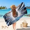 Penrith Panthers Customized Name Text Beach Towel, Soft Absorbent Towel Beach Pool Travel Personal Gift