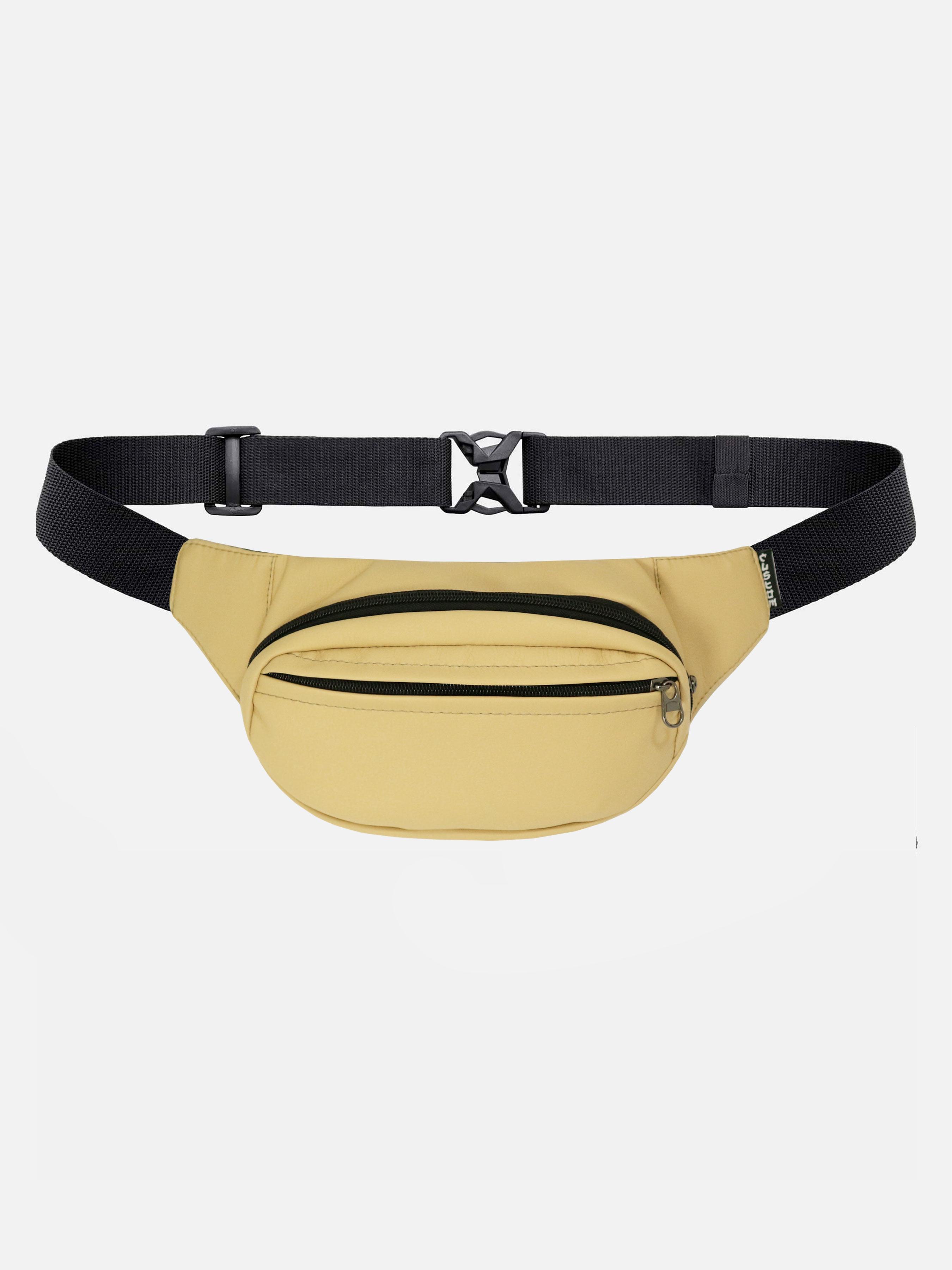 

Бананка сумка на пояс чоловіча Custom Wear Triada Eco бежева шкіра 22x15x8 cm бежевий