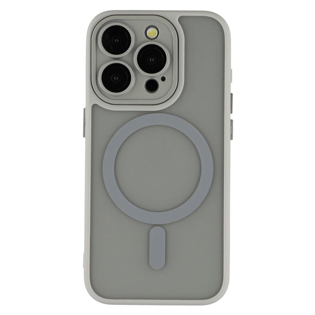 For iPhone 13 Pro Case Compatible with MagSafe PC+TPU Matte Phone Cover with Glass Lens Film