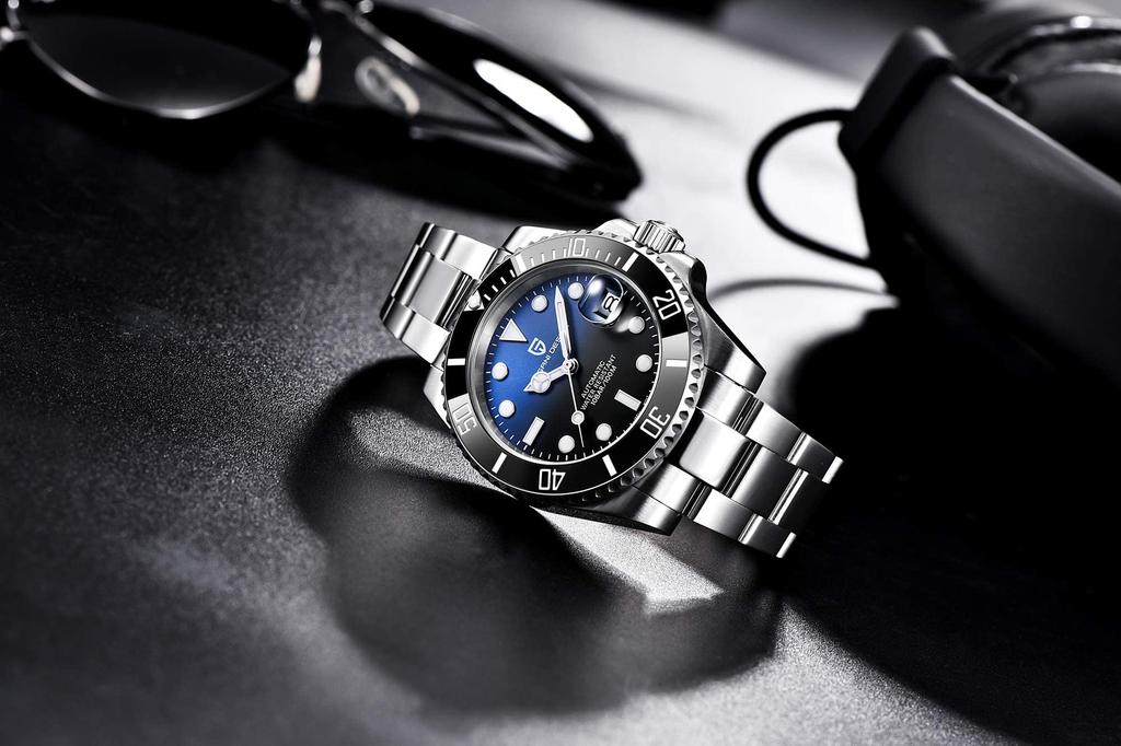 Pagani Design Men's Watch Made In Japan SEIKO NH35 Movement Submariner Diver Automatic Mechanical Case Waterproof Ceramic Bezel Business Work Dress