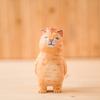 Wooden handicrafts, cat statues, hand carved cat ornaments, creative home ornaments, decorative items, birthday gift ornaments