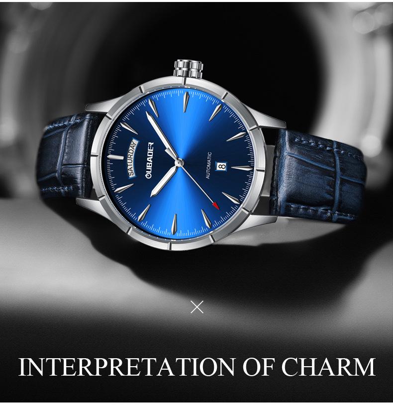 Genuine Men's Automatic Outdoor Sports Watch - Waterproof, Luminous, with Week and Calendar Display