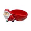Santa Decor Statue with Storage Bowl, Desktop Organizer ,Christmas Sculpture, Key Holder Sundries Container for Desktop Cabinet