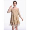 Princess Style European and American Dress Off-the-shoulder Lace Suspender Skirt Fashionable Solid Color Loose Dress