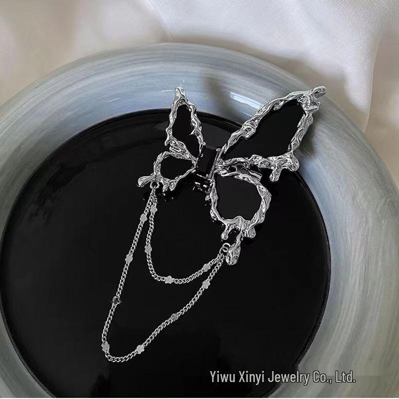 Butterfly Brooch Tassel Pin - Elegant Sweater & Collar Accessory