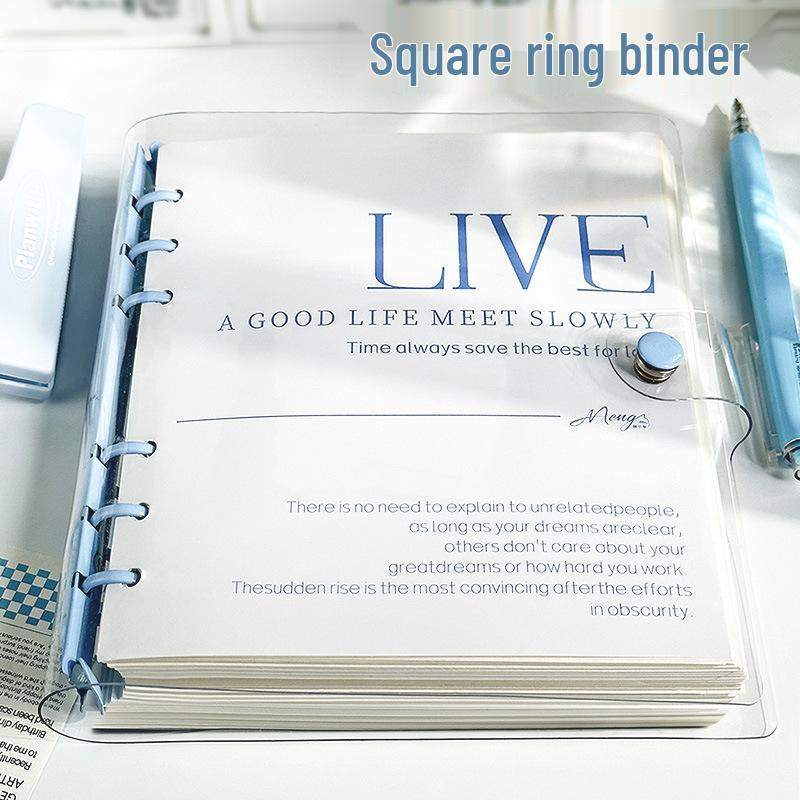 Premium Blue Transparent Soft Leather Notebook for Students