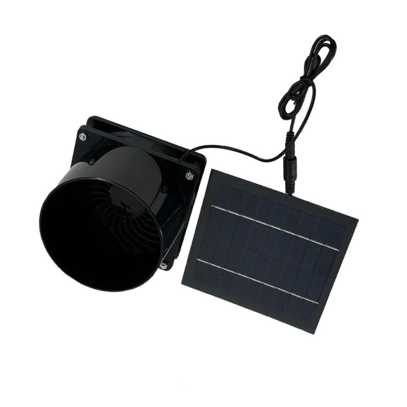 

Solar Fan Set Solar Exhaust Fan 5W Solar Drivens Ventilation Fan for Chicken Coops Greenhouses and Pet Houses 1