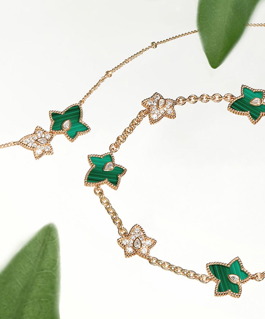 Lola Rose Ivy Malachite Cubic Multi-Pendant Women'S Chain Bracelet