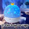 Crown Galaxy Projektor 21 i 1 Lyslampe Nattlys Barn LED Rom Barn Med Lysstyrkejustering For Jenter Småbarn Stjerne