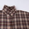 Spring Autumn Vintage Plaid Loose Single Breasted Checkered Shirt Women's Long Sleeve Blouse Casual Shirt