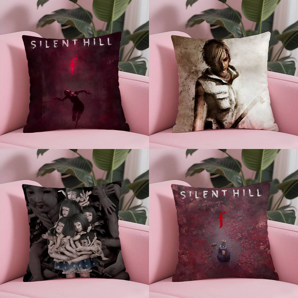3Horrible Movie S-Silent Hill 3 Pillow Case Anti-dustmite Pillowcase Invisible Zipper Silky Short Plush Sofa Cushion Cover