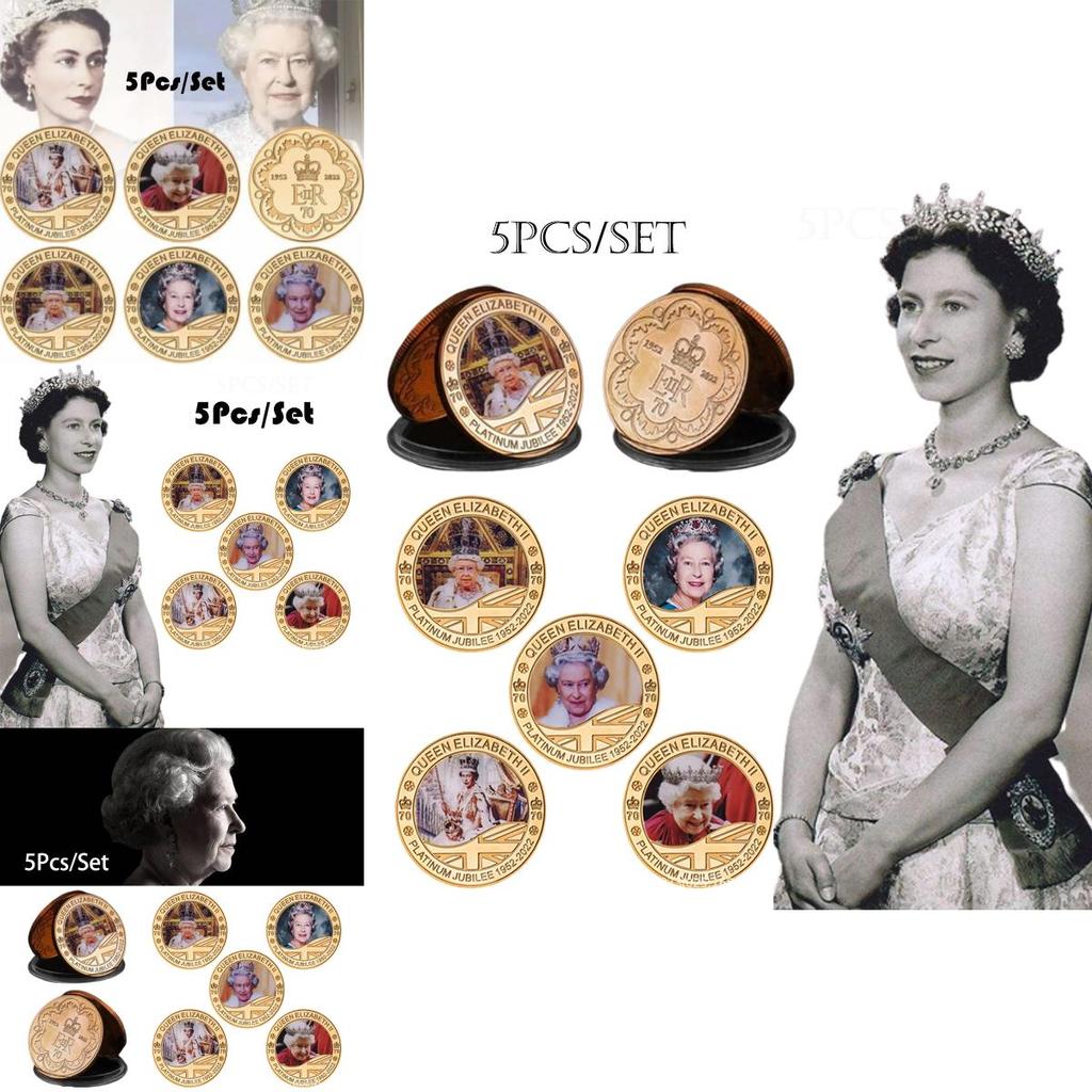 Kunglig Souvenir Drottning Elizabeth II Minnesmedalj Myntset