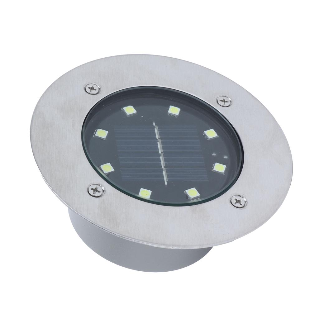 Solar Underground Lights White Light Waterproof Recessed LED Landscape Lamp for Outdoor