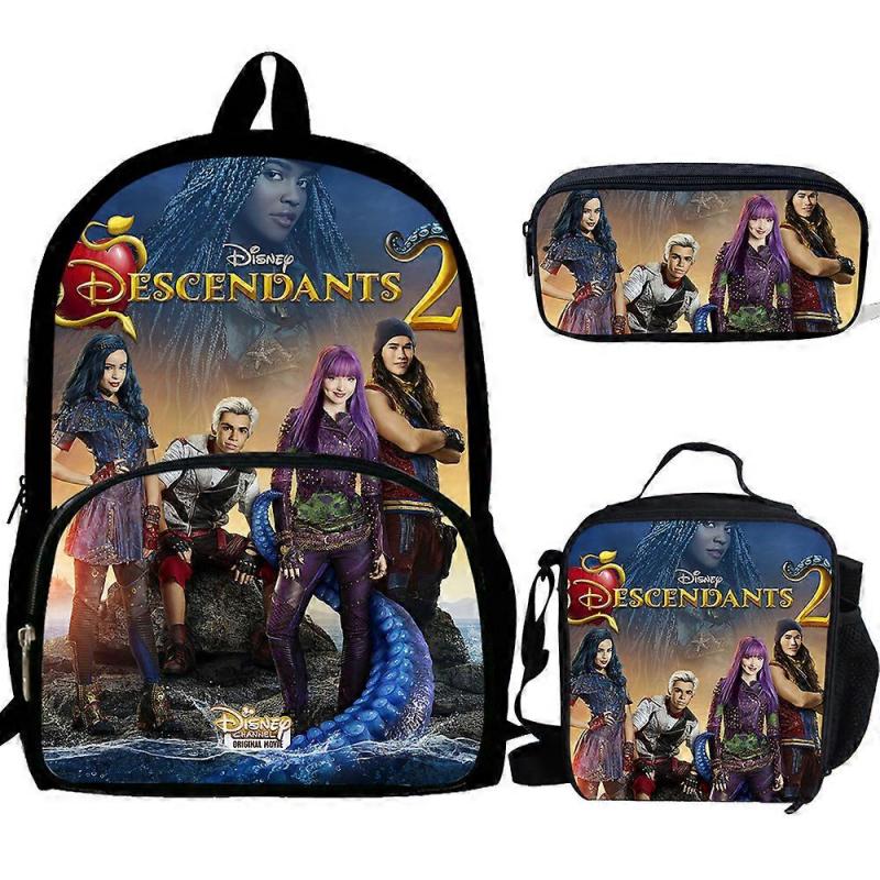 School Bag Descendants 3 Printing School Backpack For Teenagers Boys Girls Student Travel Book Bag Schoolbags 3PCS Set