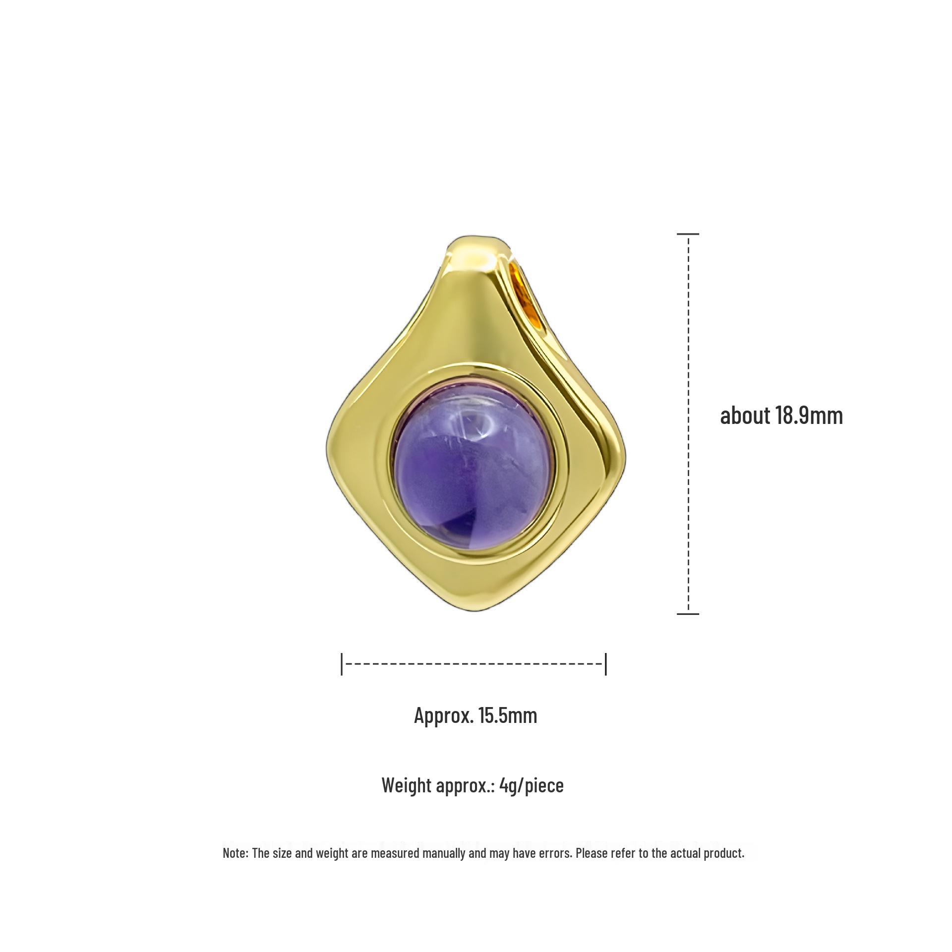Jade Green & Amethyst Retro Pendant Necklace - Women s Niche Irregular Clavicle Chain Design
