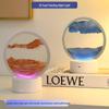 3D Flowing Sand Night Light - Artistic Desktop Decoration Lamp for Bedroom Ambiance