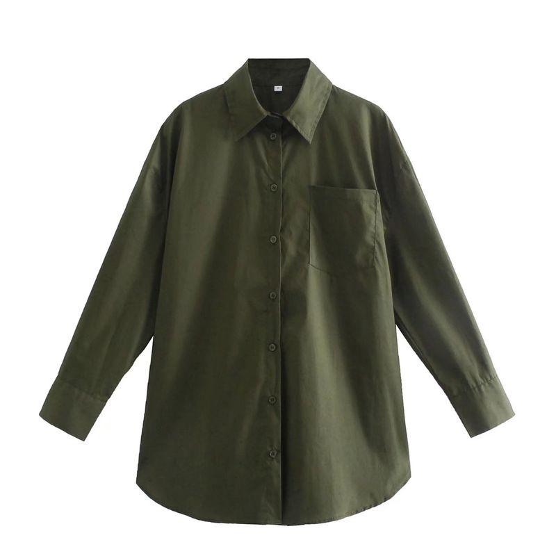 Fashion Women's Wear Niche Style Loose Pockets Multicolor Shirt