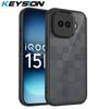 KEYSION Matte Translucent Black Phone Case for IQOO 15R 5G Silicone+PC Clear Anti-slip Shockproof Back Cover for IQOO Z11 Turbo
