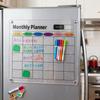 Dry Erase Calendar Transparent Acrylic Magnetic Monthly Planning Board for Fridge Kitchen