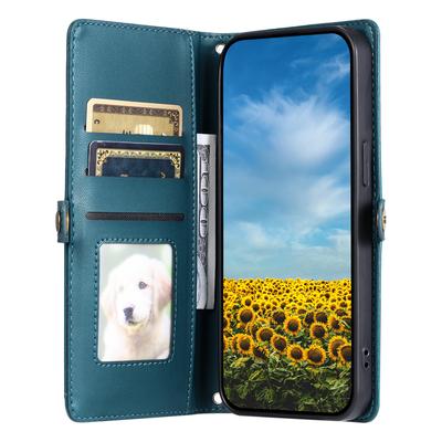 Dla Motorola Moto G45 5G/G34 5G Skórzane Etui Portfel Stojak Pokrowiec na Telefon z Paskami