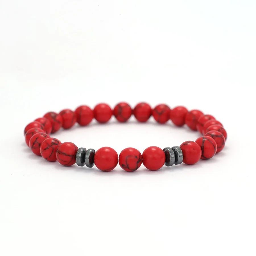 New Men Gift Handmade Tiger Eyes Lava Hematite Stone Bracelet Men Women 8 Colors Various Size Leisure Versatile Accessories