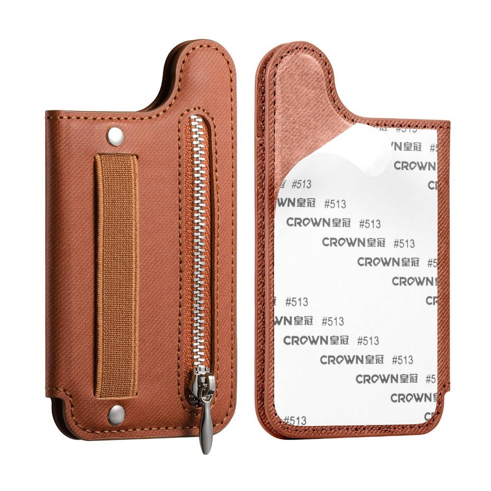 

PU Leather Phone Card Bag with Wrist Strap Self-adhesive Phone Wallets RFID Blocking Phone Card Slot Holder Phone Accessories