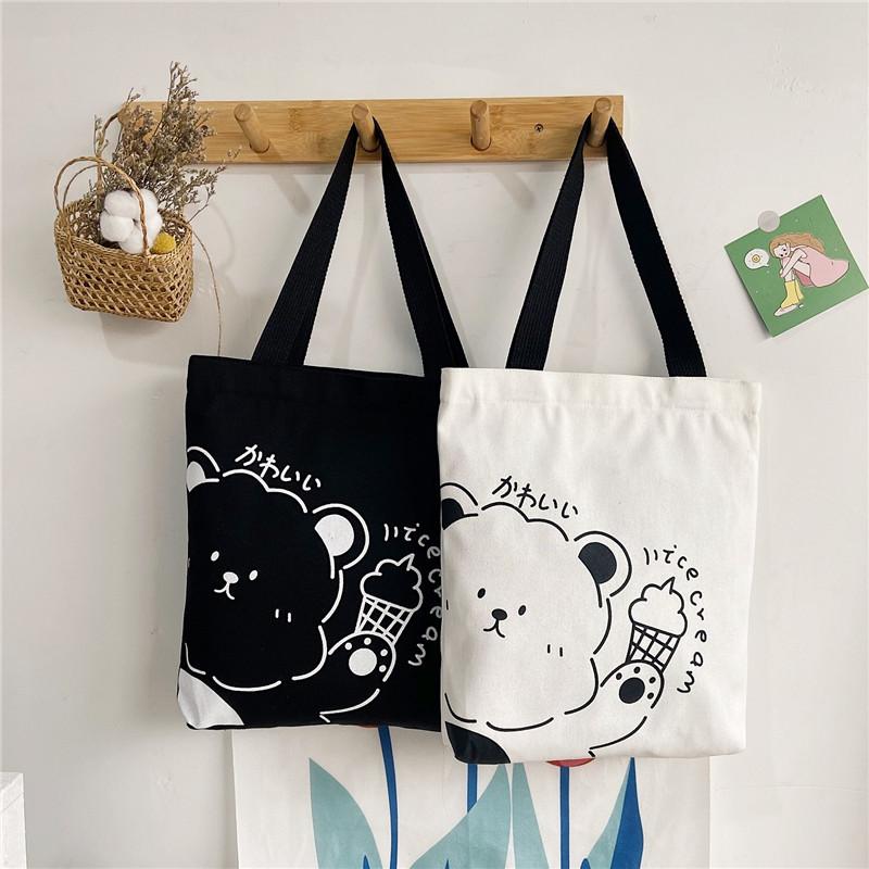 

Ins Canvas Bag Женская сумка на плечо Большая емкость Студенческая школьная сумка Сумка для покупок