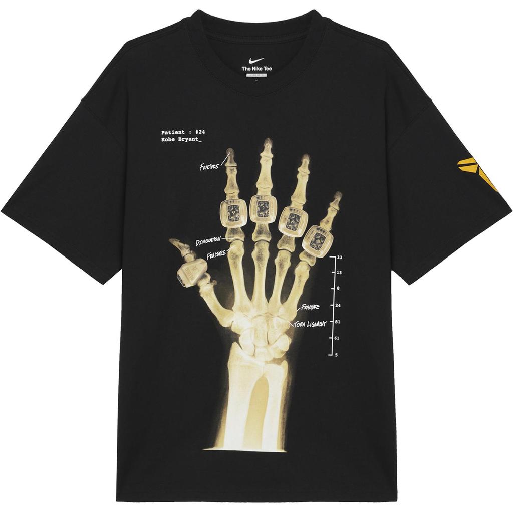 Nike X Kobe Bryant Collaboration FW24 Skin-Friendly Comfortable Fashion Short Sleeve T-Shirt Men Tops Black HV6695010