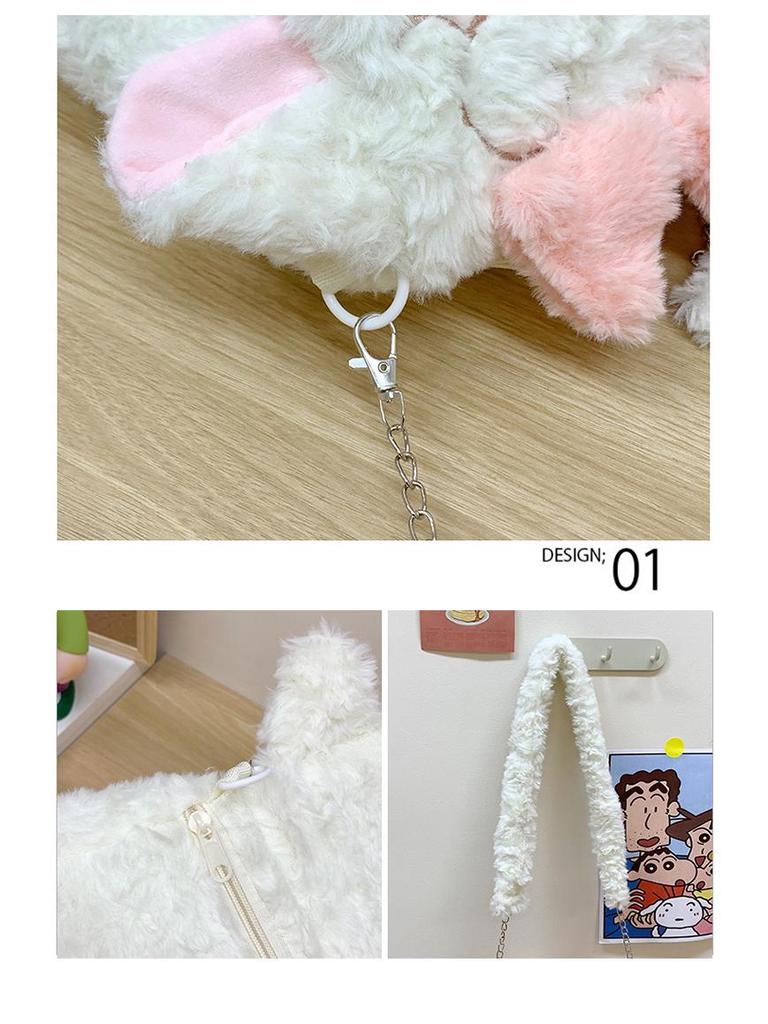 2025 Soft Girl Plush Sheep Backpack - Cute Cartoon Doll, Versatile for College JK