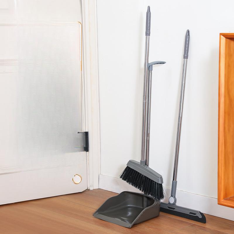 

Набор совков для мусора, бытовой складной утолщенный большой ветрозащитный антипригарный скребок для волос, скребок для зубов, инструмент для подметания 3pcs серый