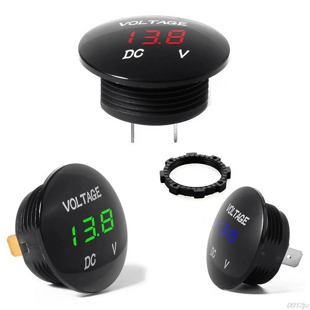 DC 12V 24V Digital Volt Meter Voltage Tester LED Display Automotive Motorcycle Boat Truck Accessories