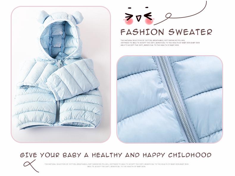 Infant Warm Cotton Jacket - Lightweight Down Coat for Boys and Girls (Autumn/Winter)