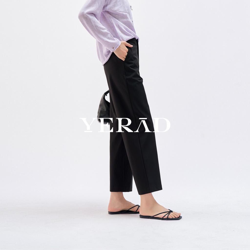 OL Texture Commuter Nine-point Wide Leg Casual Pants for Women