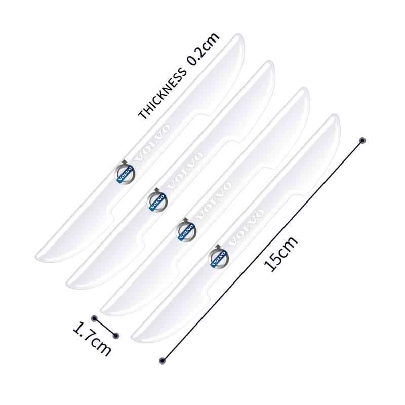 4 szt. Przezroczysty ochraniacz drzwi samochodowych zapobiegający kolizjom Pasek zderzaka Naklejka Do Volvo RDESIGN XC60 XC90 S60 S80 S60L V40 V60 AWD V90